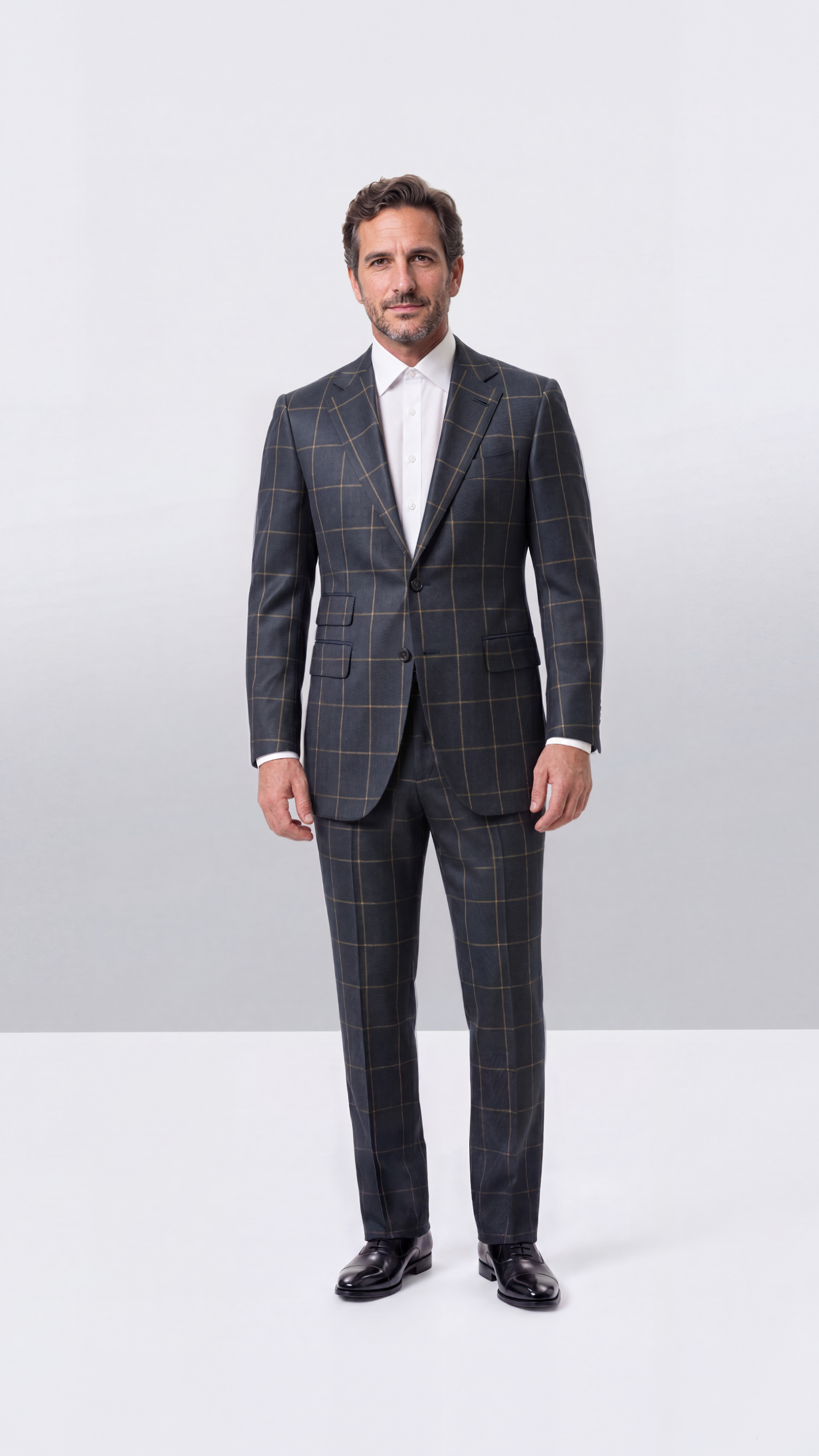 Black and 22ct Gold Windowpane