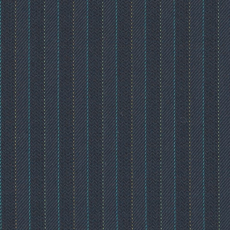 Mid Navy Emerald Herringbone Stripe
