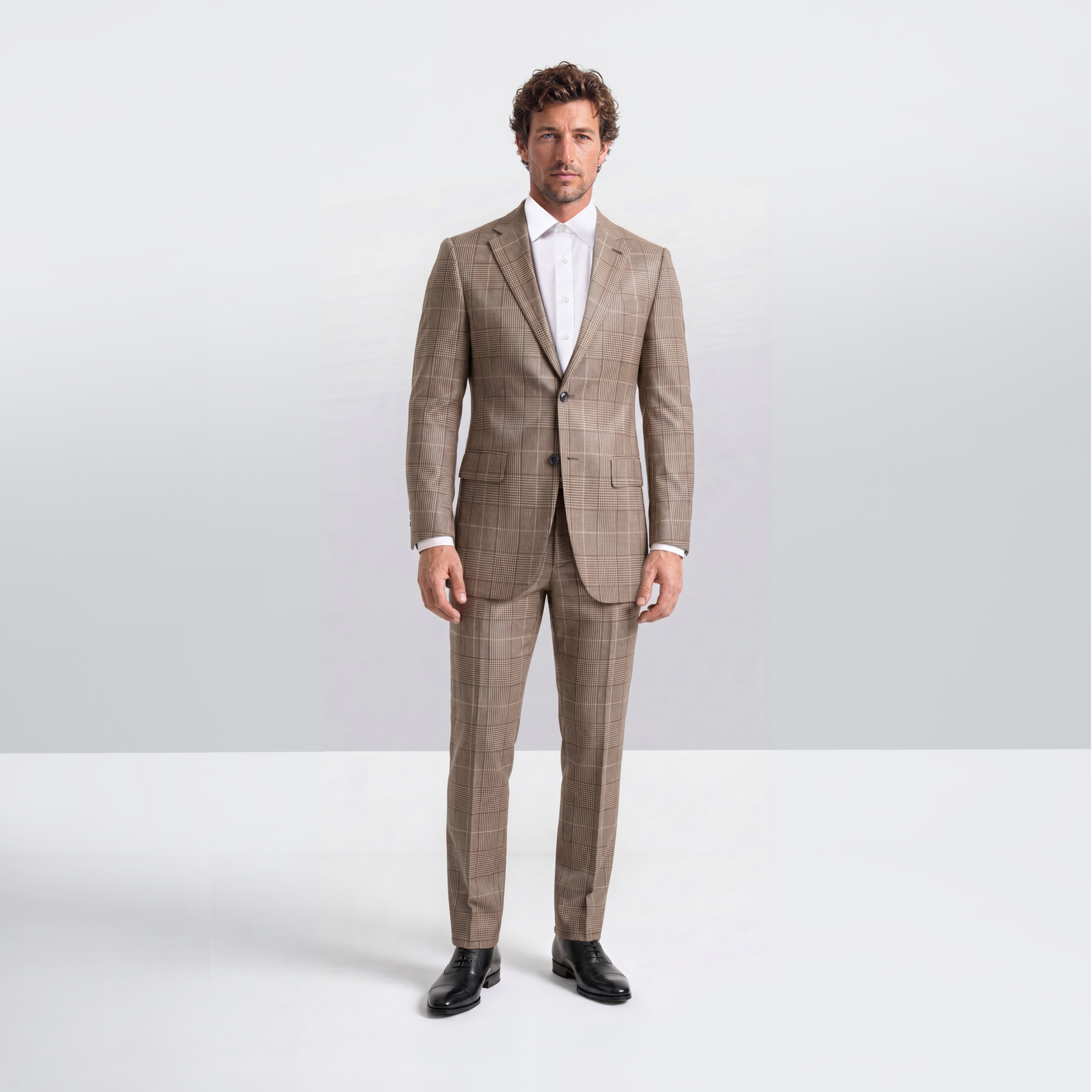 Tan Glen Check with Windowpane