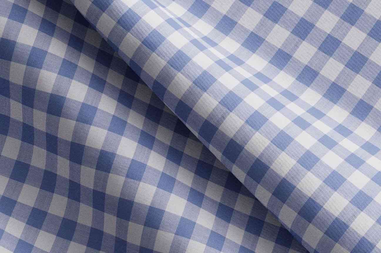 Sky-blue gingham - large checks