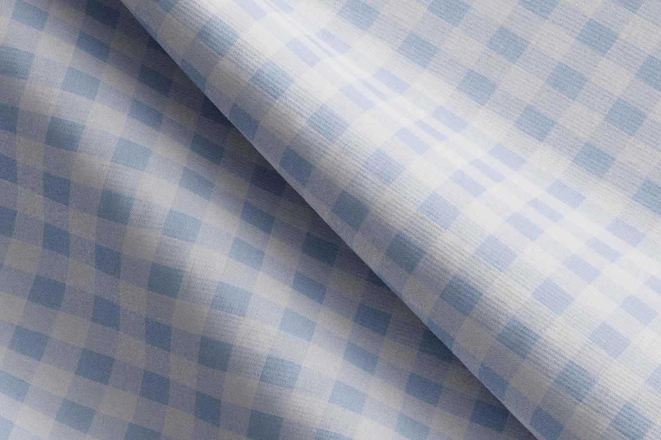 Sky-blue gingham - medium checks
