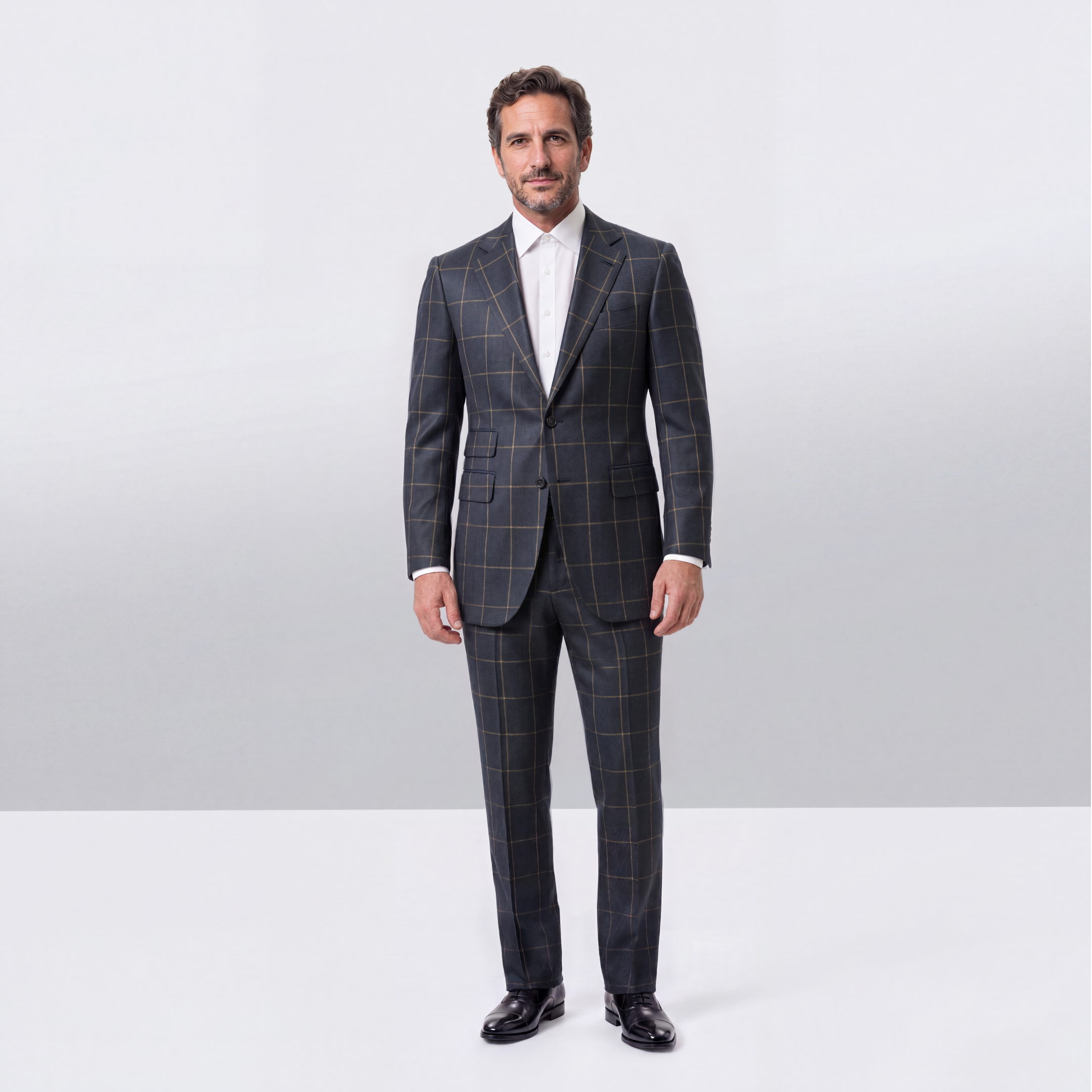 Black and 22ct Gold Windowpane