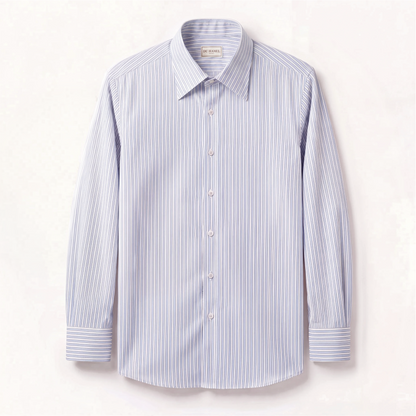 Blue Stripes Popeline