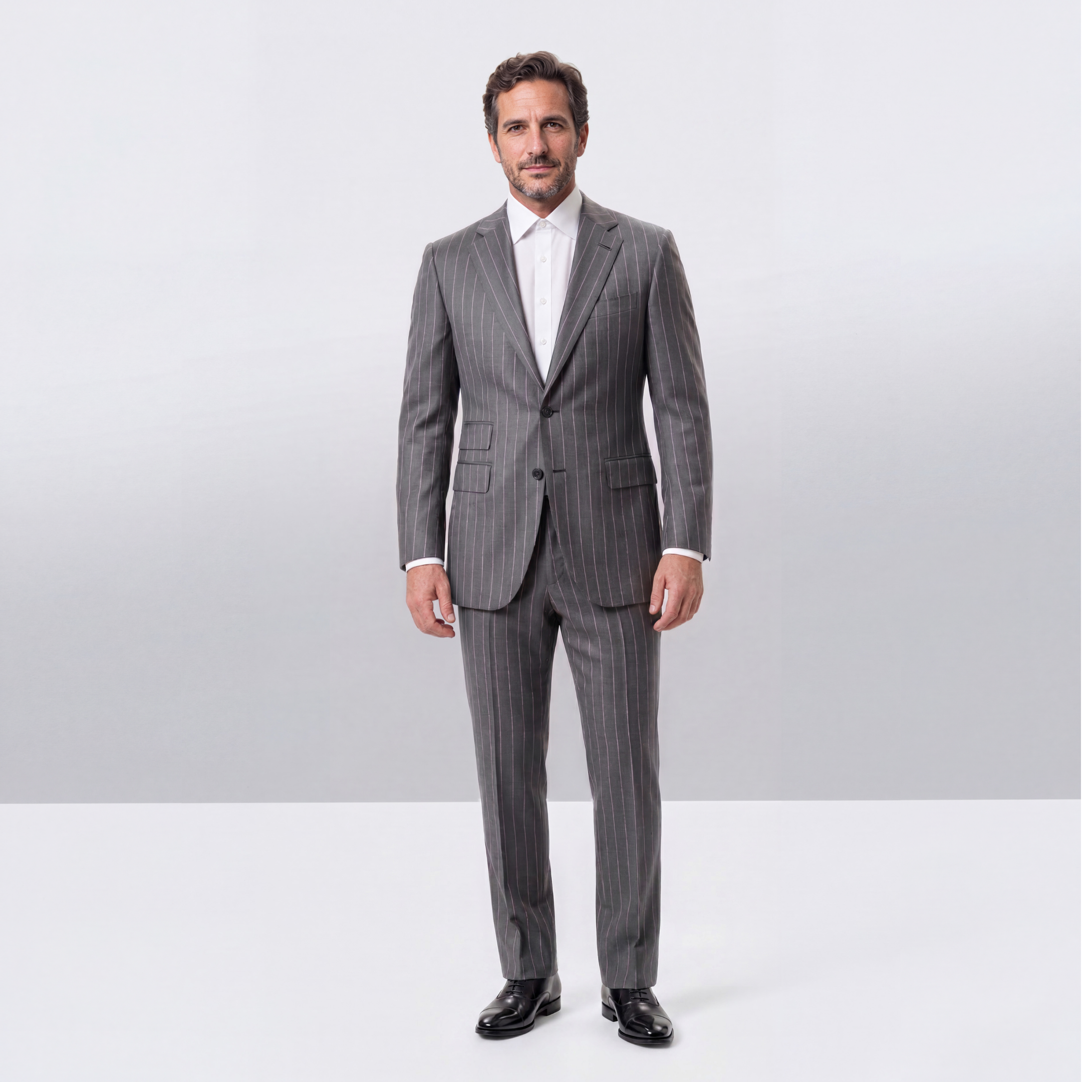 Dark Grey Lilac Guarded Stripe