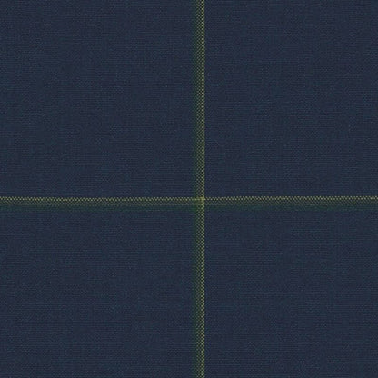 French Navy Green Unbalanced Windowpane