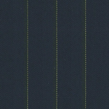 Navy Green Herringbone Stripe