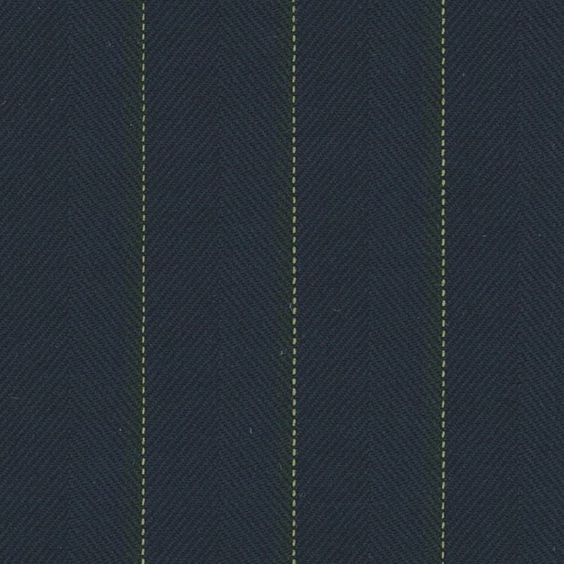 Navy Green Herringbone Stripe