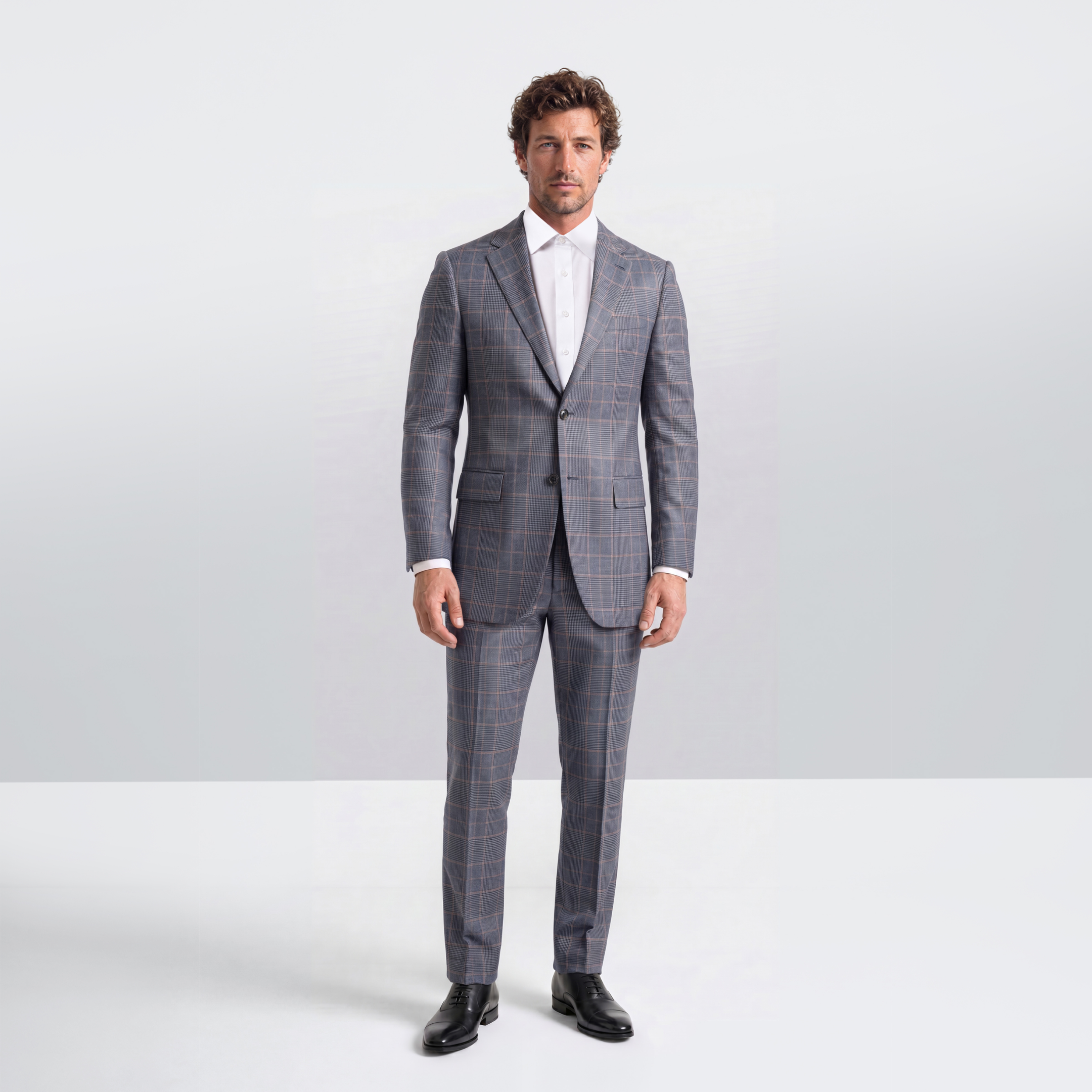 Light Blue Rose Pink Split Matt Glen Check