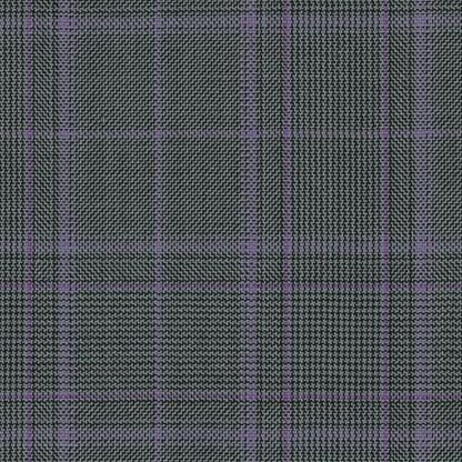 Mid Grey Lilac Stripe Matt Glen Check