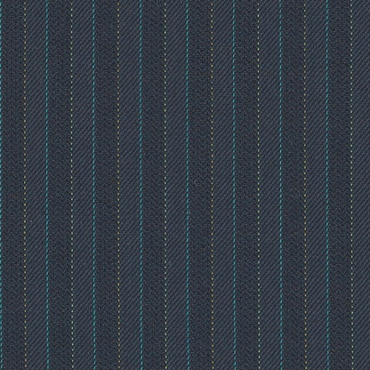 Mid Navy Emerald Herringbone Stripe