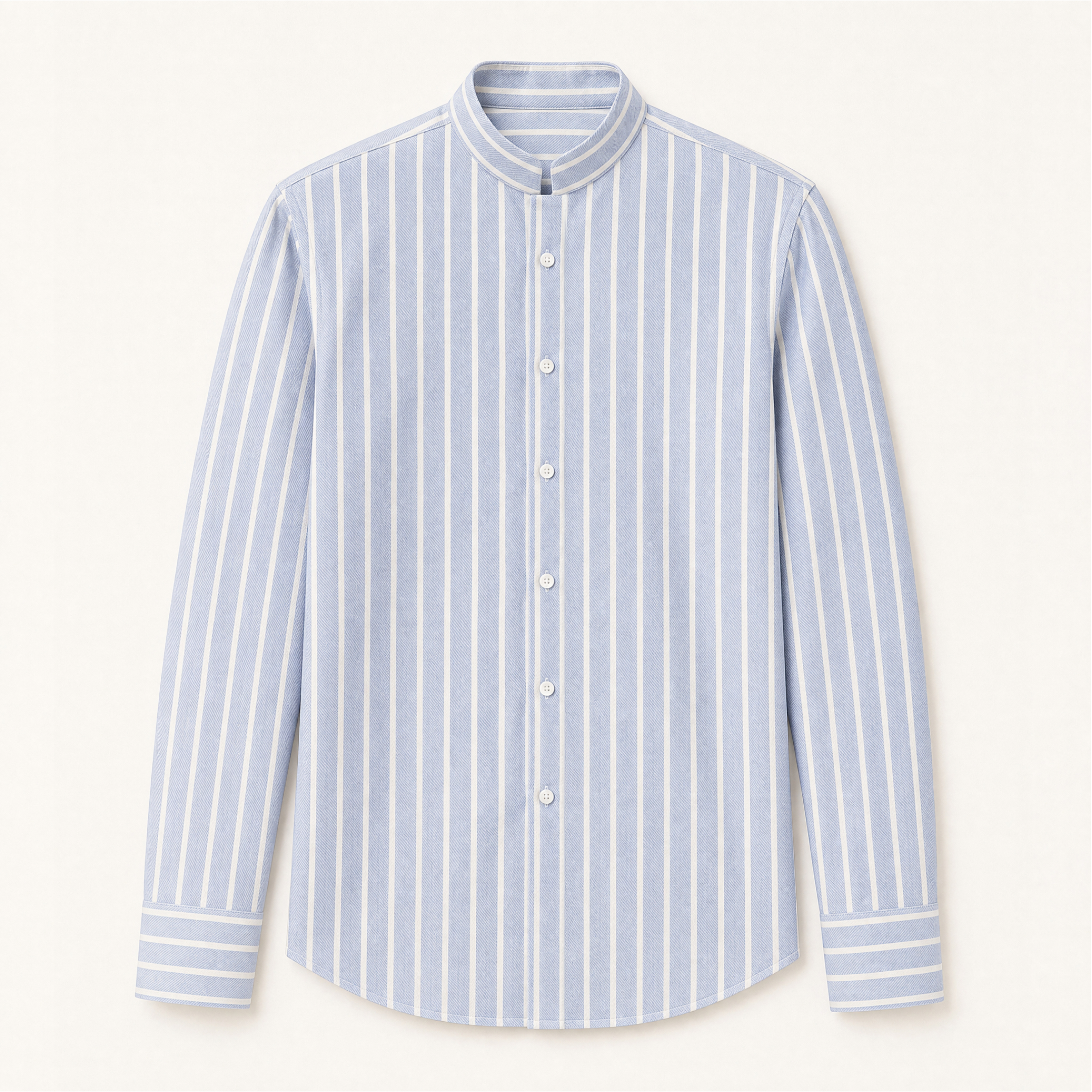 Sky Blue Stripe Popeline