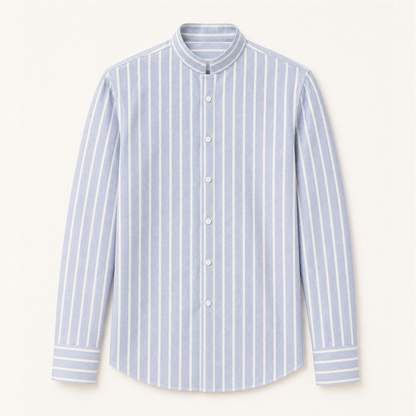 Sky Blue Stripe Popeline