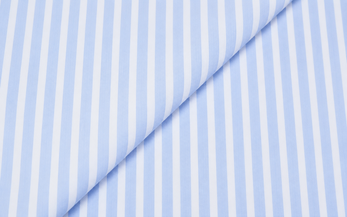 Sky Blue Stripe Popeline