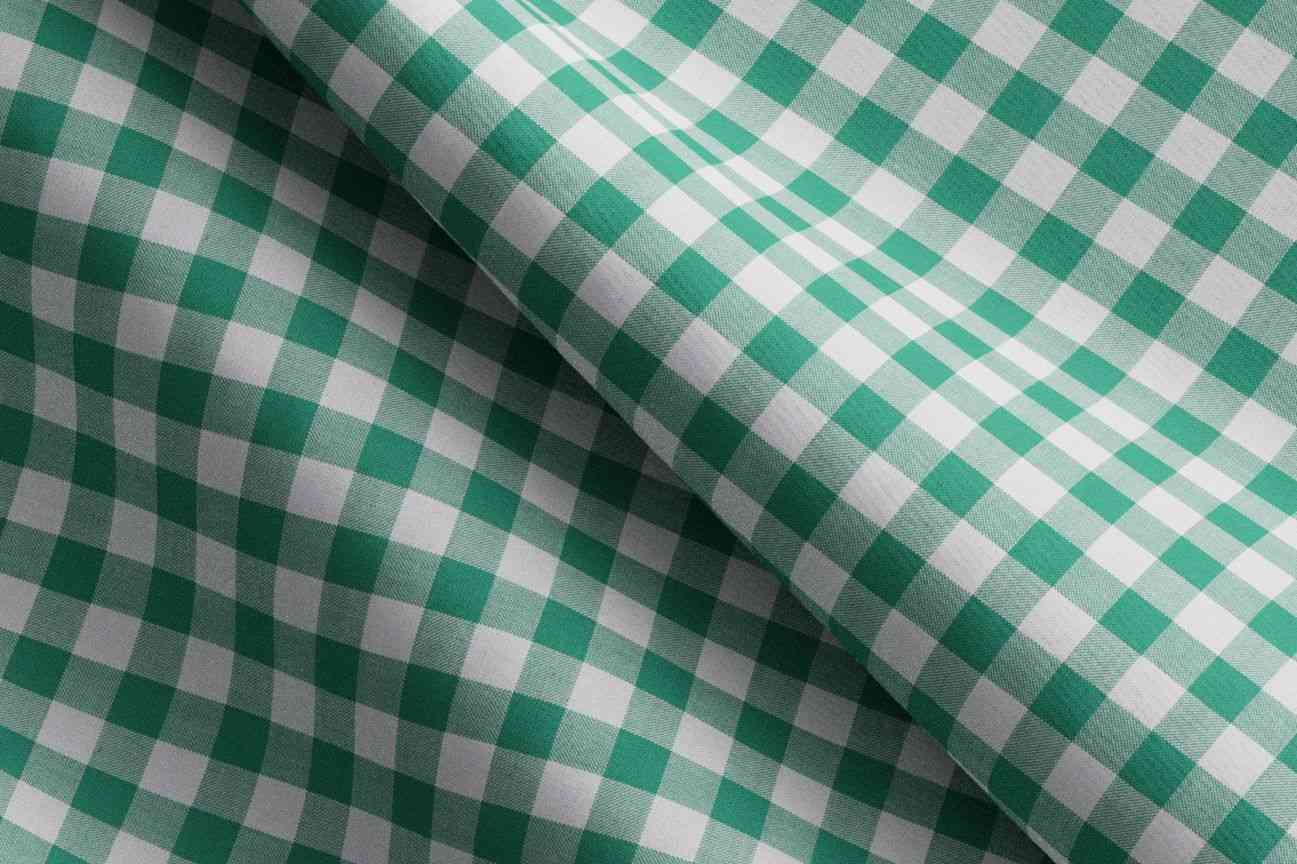 Green gingham - large checks